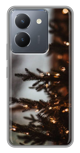 Чехол с печатью "Елка с гирляндой" для VIVO Y36