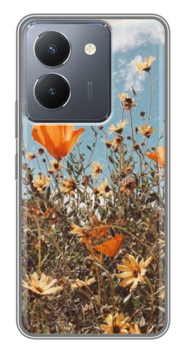 Силиконовый чехол с изображением "Желтые цветы" для VIVO Y36