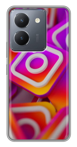 Чехол с печатью "Значки Инстаграм" для VIVO Y36