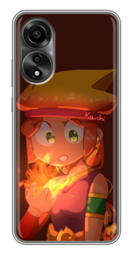 Чехол с принтом "Amber с огнем" для OPPO A78 (4G)