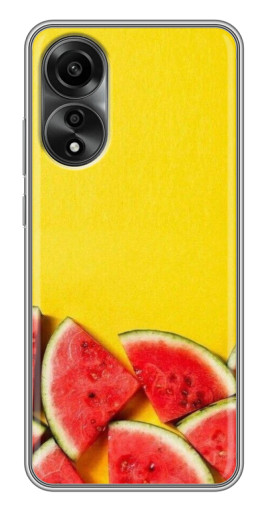 Чехол с картинкой "Арбузики на желтом" для OPPO A78 (4G)