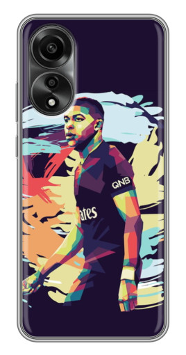 Силиконовый чехол с изображением "ART Mbappe" для OPPO A78 (4G)