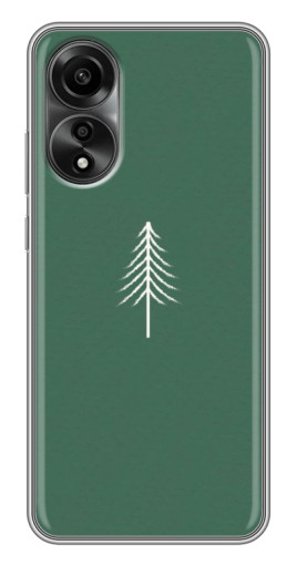 Силиконовый чехол с изображением "Белая елка" для OPPO A78 (4G)