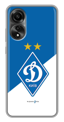 Силиконовый чехол с изображением "Бело-синий Динамо" для OPPO A78 (4G)
