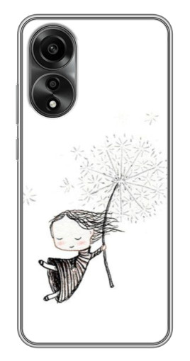 Силиконовый чехол с изображением "Девочка с одуванчиком" для OPPO A78 (4G)