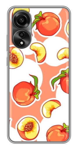 Чехол с принтом "Дольки персиков" для OPPO A78 (4G)