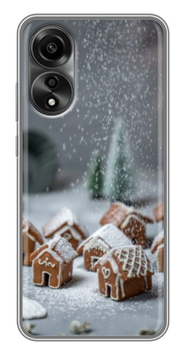 Силиконовый чехол с изображением "Домики из пряников" для OPPO A78 (4G)