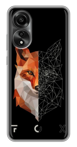 Силиконовый чехол с изображением "Fox" для OPPO A78 (4G)