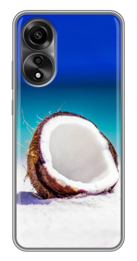 Чехол с печатью "Кокос на пляже" для OPPO A78 (4G)
