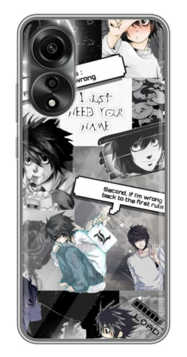Чехол с картинкой "L - Death note" для OPPO A78 (4G)