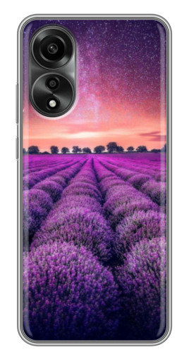 Силиконовый чехол с изображением "Лавандовое поле" для OPPO A78 (4G)