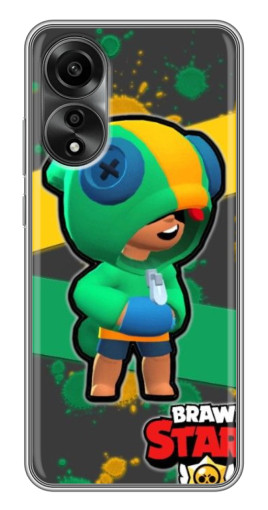 Силиконовый чехол с изображением "Leon Brawl Stars" для OPPO A78 (4G)