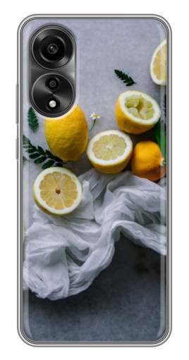 Силиконовый чехол с изображением "Лимонное настроение" для OPPO A78 (4G)