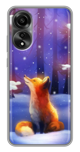 Силиконовый чехол с изображением "Лисичка в лесу" для OPPO A78 (4G)