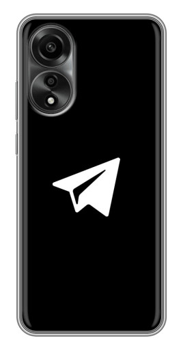 Чехол с картинкой "Лого Телеграм" для OPPO A78 (4G)