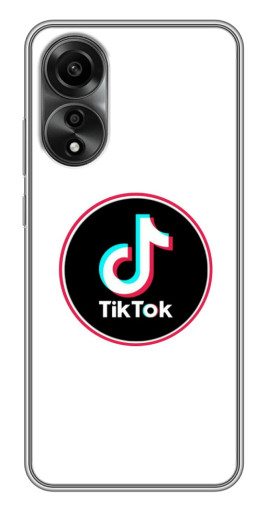Силиконовый чехол с изображением "Лого Тик Ток" для OPPO A78 (4G)