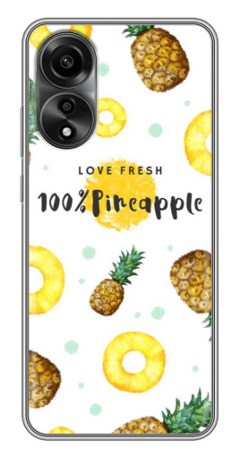 Чехол с печатью "Любовь к ананасам" для OPPO A78 (4G)