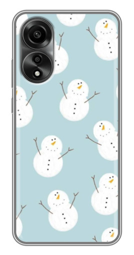 Чехол с принтом "Маленькие снеговики" для OPPO A78 (4G)