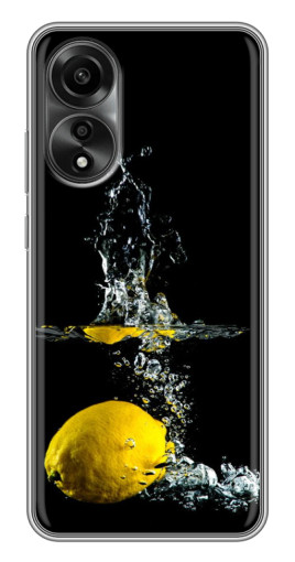 Силиконовый чехол с изображением "Мокрый Лимон" для OPPO A78 (4G)