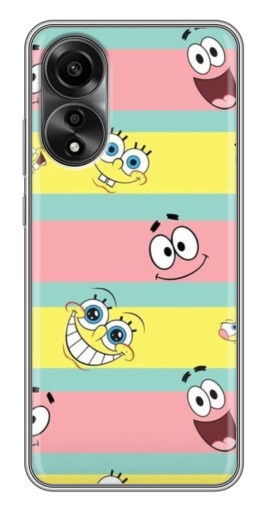 Силиконовый чехол с изображением "Мордашки" для OPPO A78 (4G)