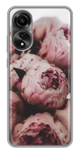 Силиконовый чехол с изображением "Нежные пионы" для OPPO A78 (4G)