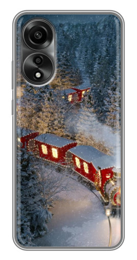 Чехол с печатью "Новогодний поезд" для OPPO A78 (4G)
