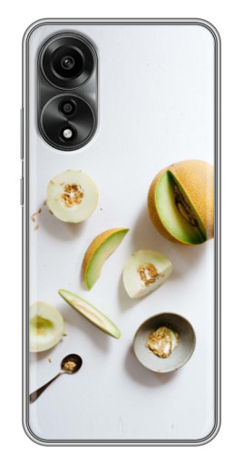 Силиконовый чехол с изображением "Обед из дынь" для OPPO A78 (4G)