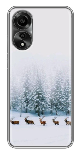 Силиконовый чехол с изображением "Олени в лесу" для OPPO A78 (4G)