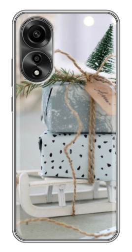 Чехол с принтом "Подарки на санках" для OPPO A78 (4G)