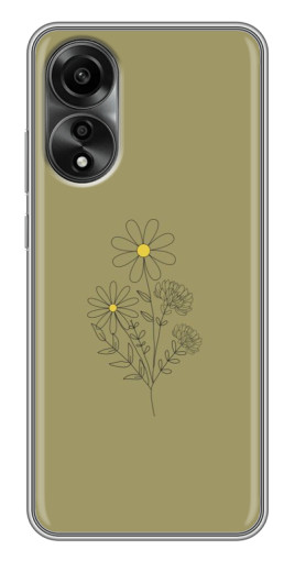 Силиконовый чехол с изображением "Рисунок ромашка" для OPPO A78 (4G)