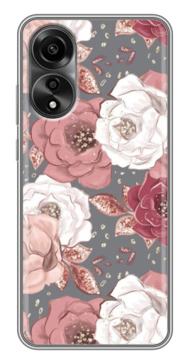 Чехол с печатью "Рисунок розы" для OPPO A78 (4G)