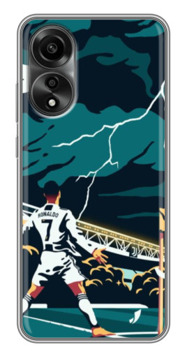 Силиконовый чехол с изображением "Ronaldo празднование" для OPPO A78 (4G)