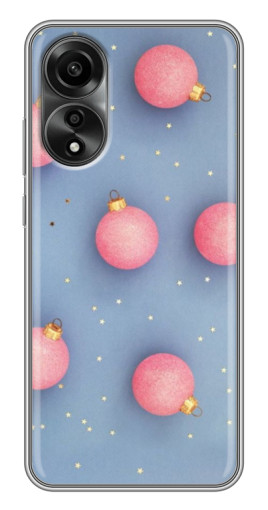 Силиконовый чехол с изображением "Розовые шары" для OPPO A78 (4G)