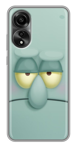 Силиконовый чехол с изображением "Сквидвард" для OPPO A78 (4G)
