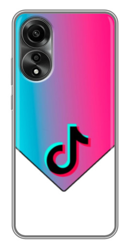 Силиконовый чехол с изображением "Tiktok Logo" для OPPO A78 (4G)
