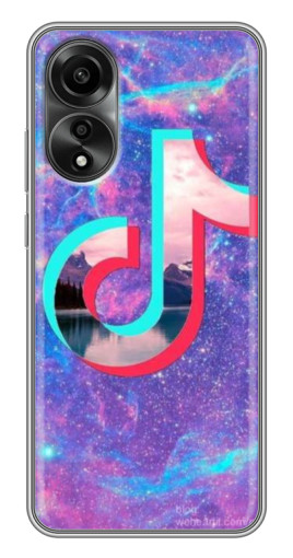Чехол с картинкой "ТикТок мраморный" для OPPO A78 (4G)