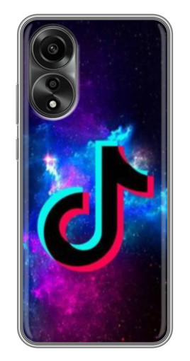 Силиконовый чехол с изображением "ТикТок в космосе" для OPPO A78 (4G)