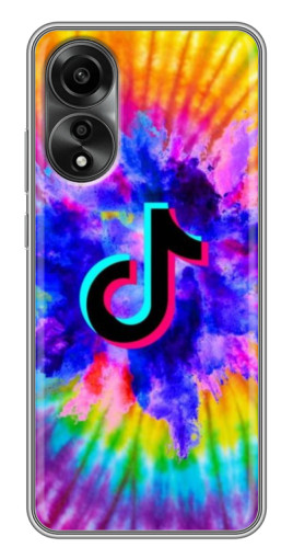 Силиконовый чехол с изображением "TikTok в красках" для OPPO A78 (4G)