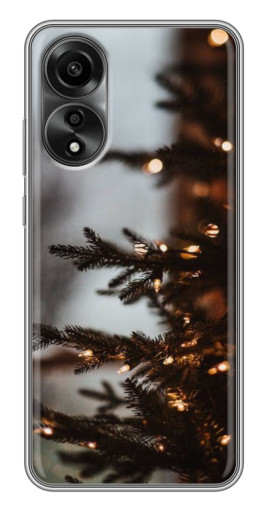 Силиконовый чехол с изображением "Елка с гирляндой" для OPPO A78 (4G)