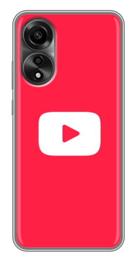Чехол с принтом "YouTube Кнопка" для OPPO A78 (4G)