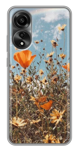 Чехол с печатью "Желтые цветы" для OPPO A78 (4G)