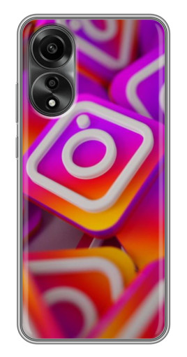 Чехол с печатью "Значки Инстаграм" для OPPO A78 (4G)
