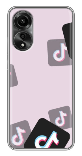 Чехол с картинкой "Значки ТикоТока" для OPPO A78 (4G)