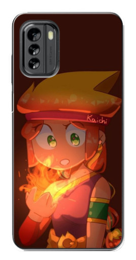 Чехол с принтом "Amber с огнем" для Nokia G60