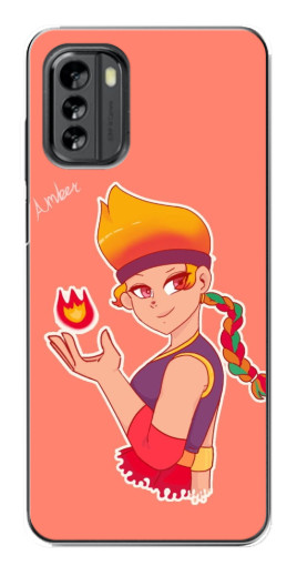 Чехол с печатью "Amber с огоньком" для Nokia G60
