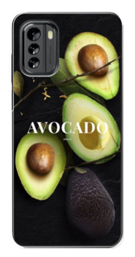 Чехол с печатью "Авокадо на черном" для Nokia G60