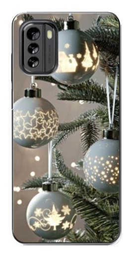 Чехол с печатью "Белые шары " для Nokia G60
