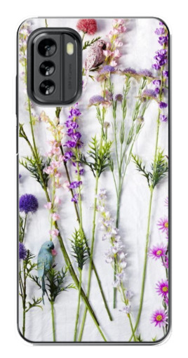 Силиконовый чехол с изображением "Фон полевых цветов" для Nokia G60