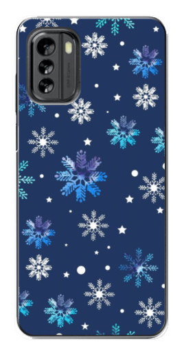 Чехол с принтом "Фон с снежинками" для Nokia G60