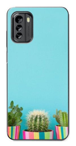 Чехол с картинкой "Маленькие кактусы" для Nokia G60